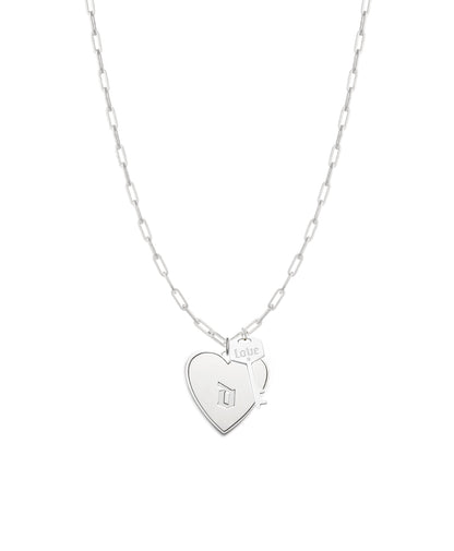 Ivy Personalized Heart and Key Necklace