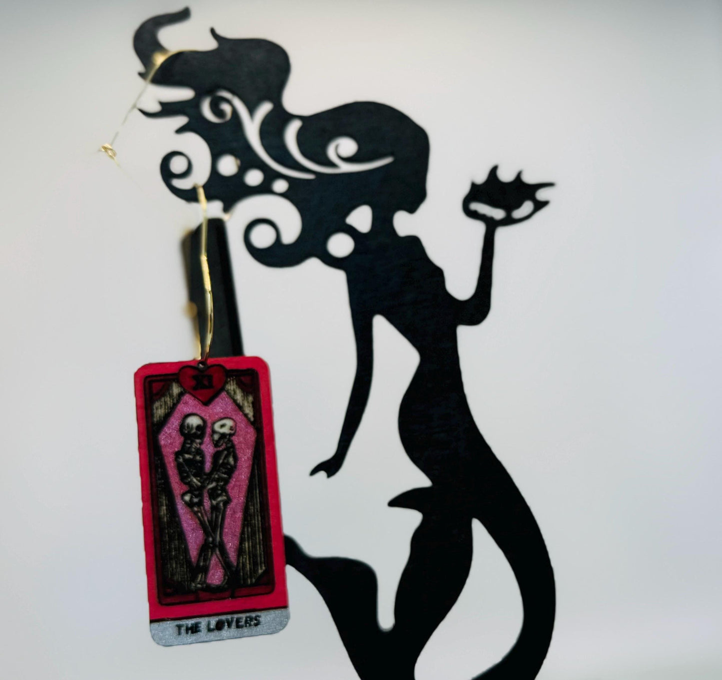 Tarot Card Earrings, Gothic Dangle Earrings