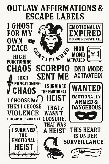 Emotional Escape Planner: Funny Self-Help Journal (PDF Printable)