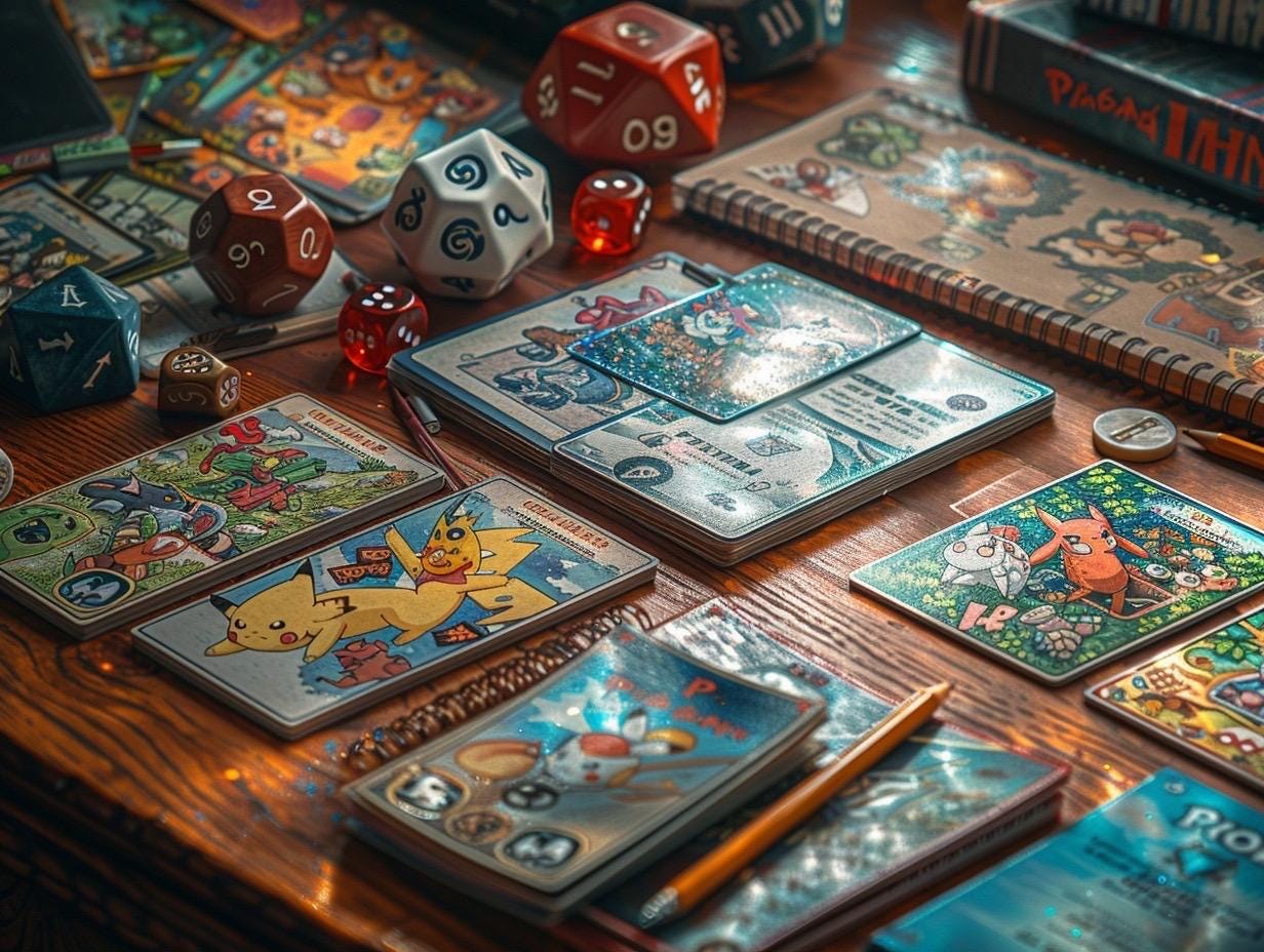 Printable Monster Battle Card Game: 55 Holographic Trading Cards (PDF Download