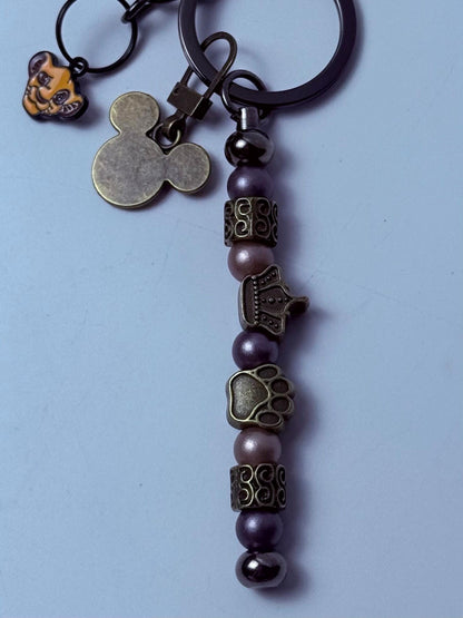 Simba Keychain: Handmade Lion King Bag Charm with Crown