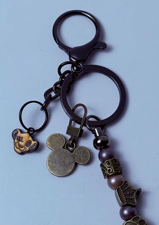 Simba Keychain: Handmade Lion King Bag Charm with Crown
