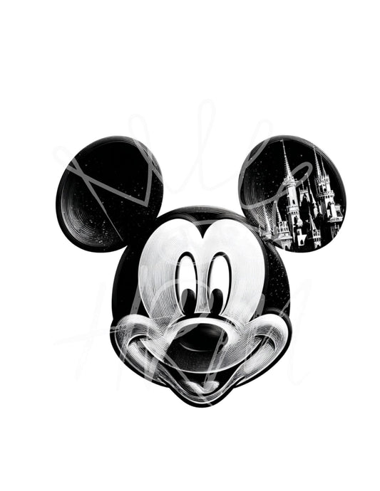 Disney Inspired Mickey Castle SVG PNG | Mouse Head Cut File | Magical Cricut Silhouette Design Download for T-Shirts, Bags & Crafts