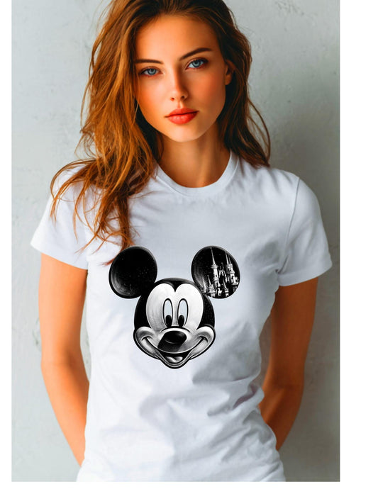 Disney Inspired Mickey Castle SVG PNG | Mouse Head Cut File | Magical Cricut Silhouette Design Download for T-Shirts, Bags & Crafts
