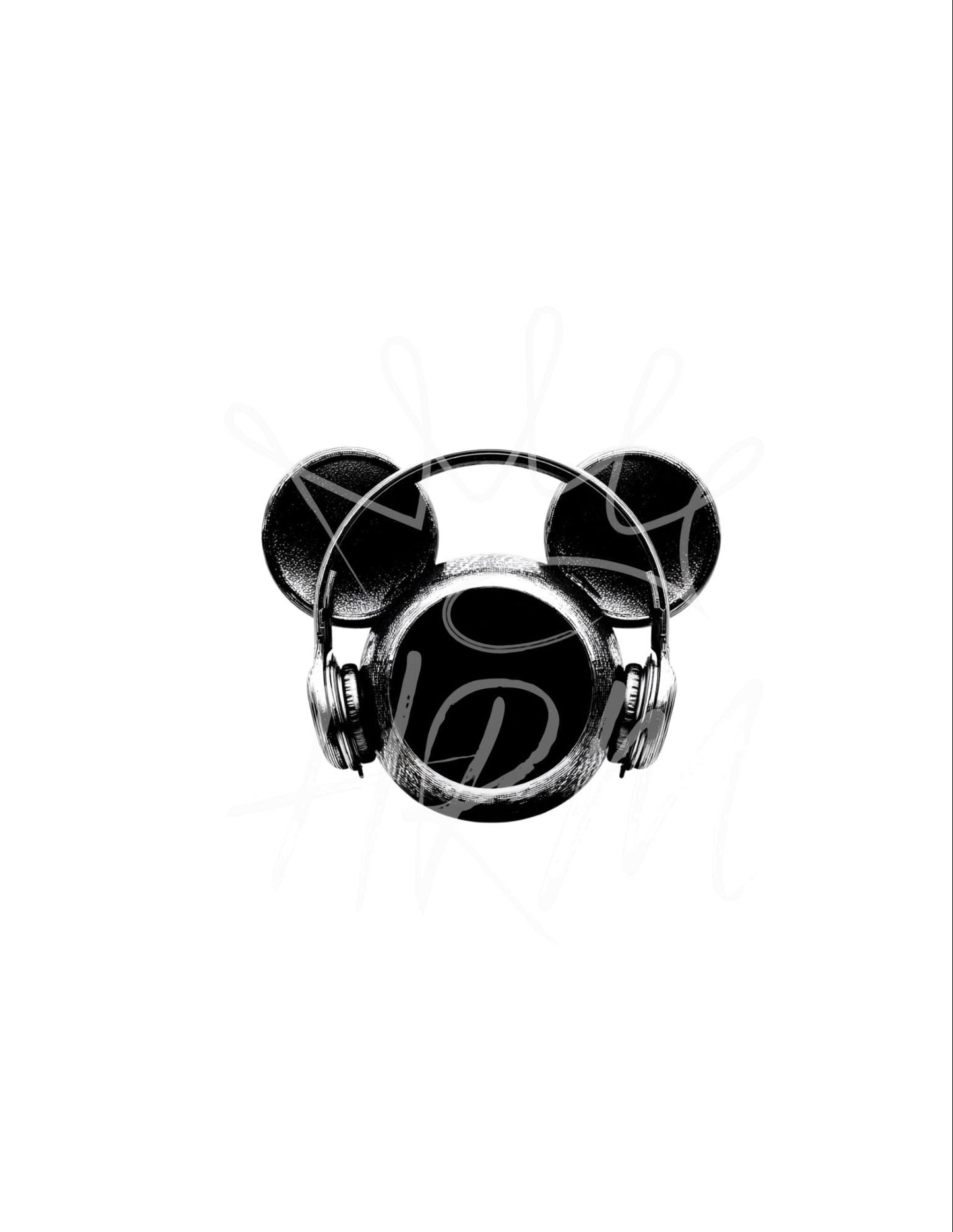 Disney Inspirierte Micky Kopfhörer SVG PNG | Musikliebhaber Maus Ohren Schnittdatei | DJ Festival Cricut & Silhouette Design Download