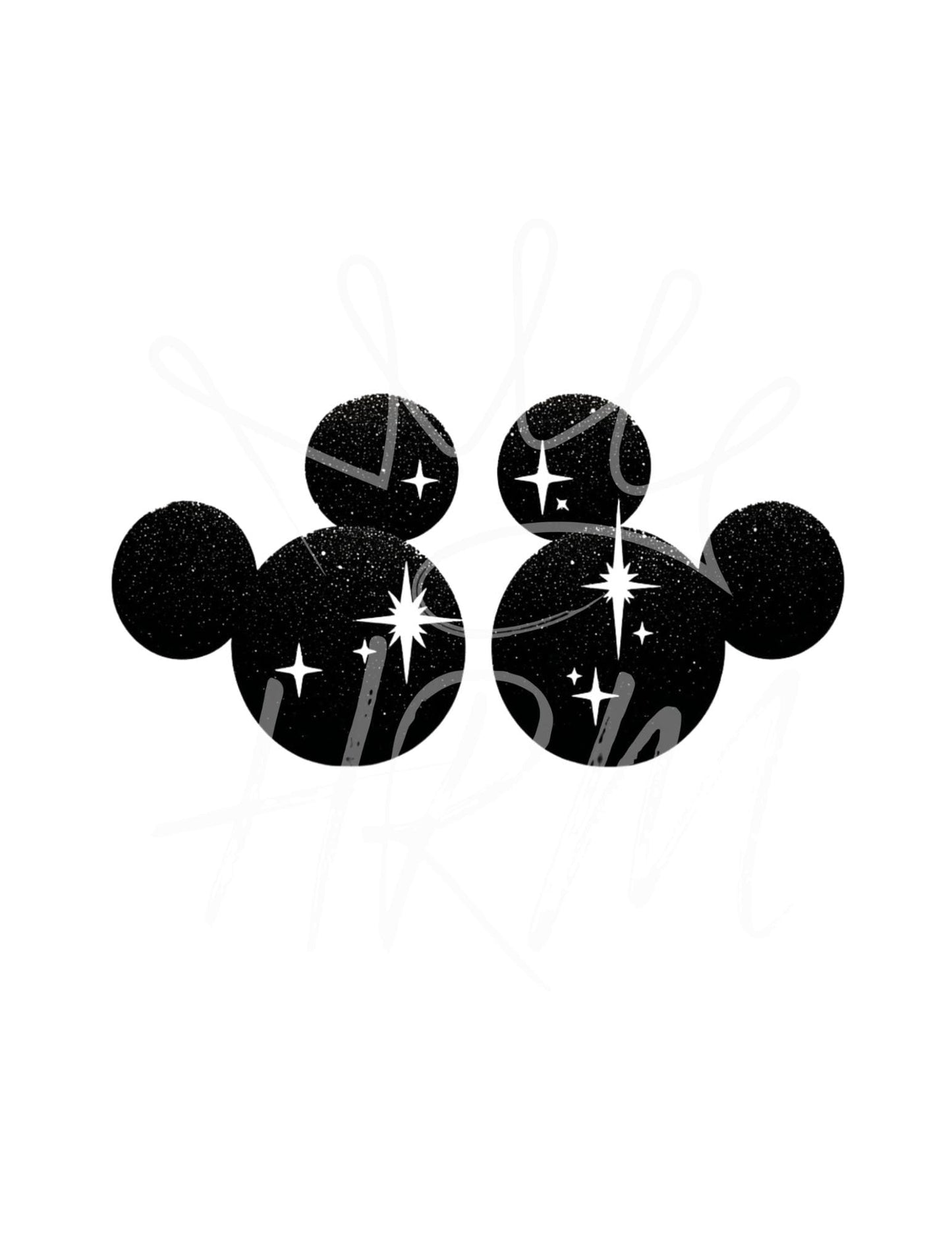 Disney Inspired Sparkle Mickey SVG PNG | Magical Mouse Head Cluster Cut File | Family Trip Cricut & Silhouette Design Download