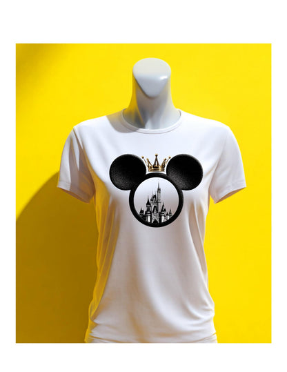Von Disney inspirierte Krone Schloss Mickey SVG PNG | Königliche Maus Kopf Schnittdatei | Prinzessin Cricut & Silhouette Design für Hemden, Taschen, Bastelarbeiten