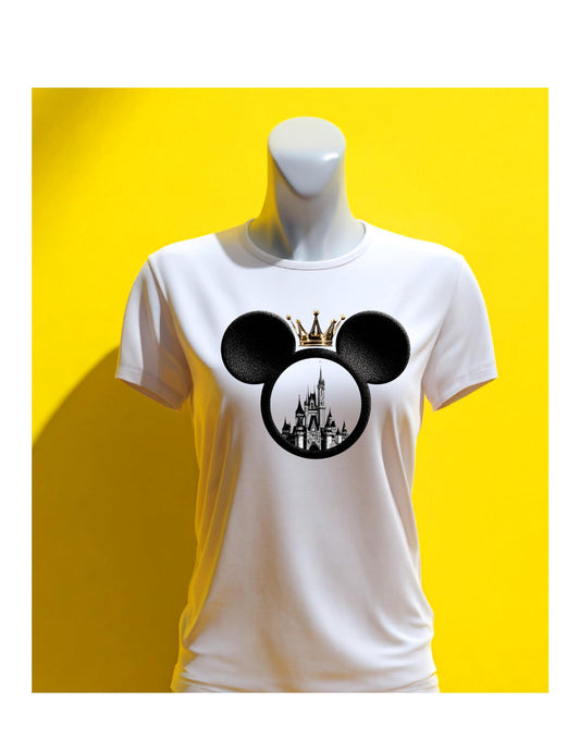 Disney Inspired Crown Castle Mickey SVG PNG | Royal Mouse Head Cut File | Princess Cricut & Silhouette Design for Shirts, Bags Crafts