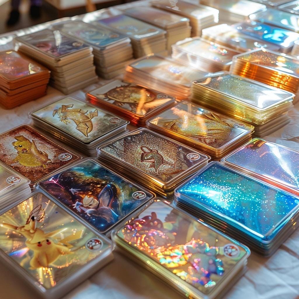 Printable Monster Battle Card Game: 55 Holographic Trading Cards (PDF Download