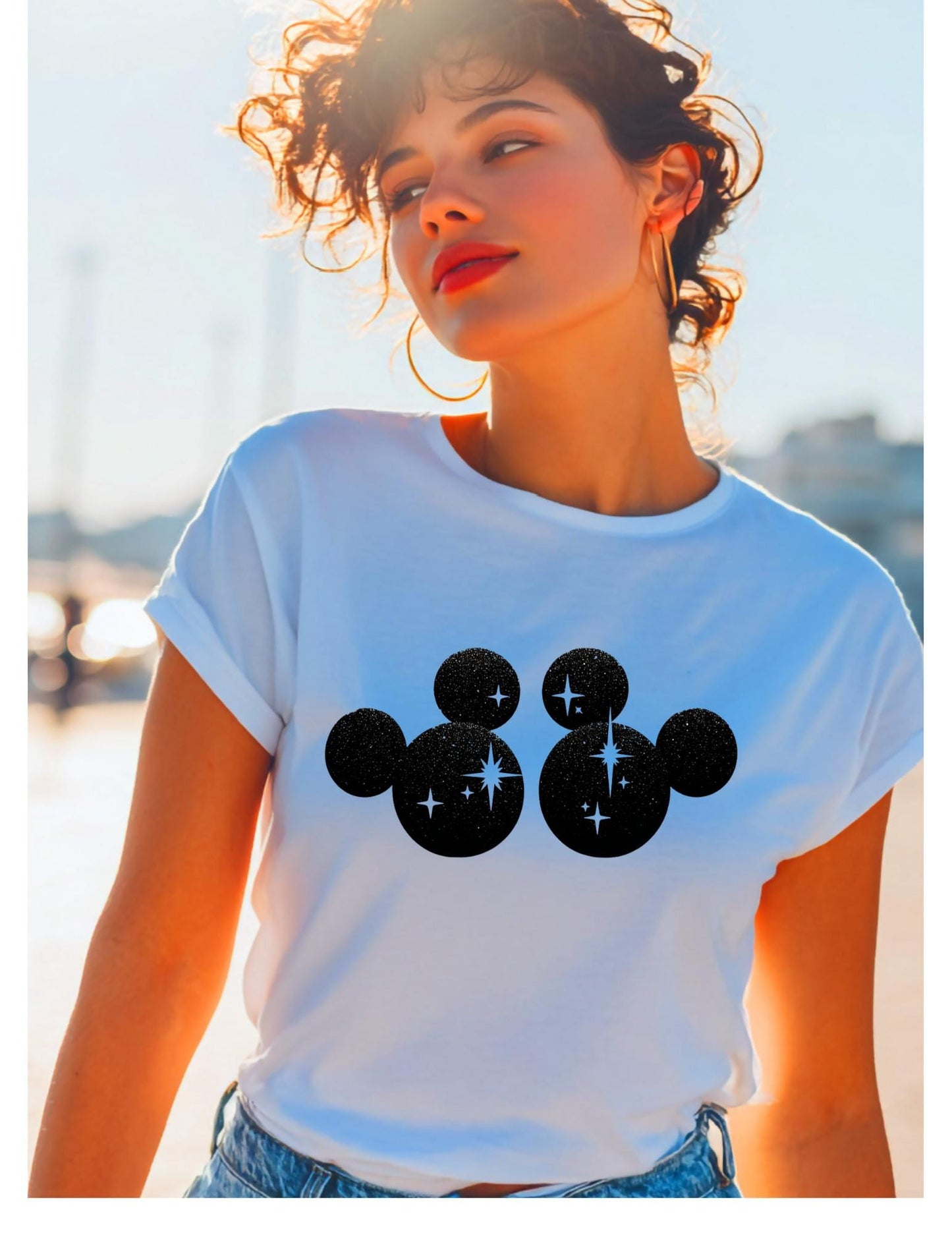 Disney Inspired Sparkle Mickey SVG PNG | Magical Mouse Head Cluster Cut File | Family Trip Cricut & Silhouette Design Download