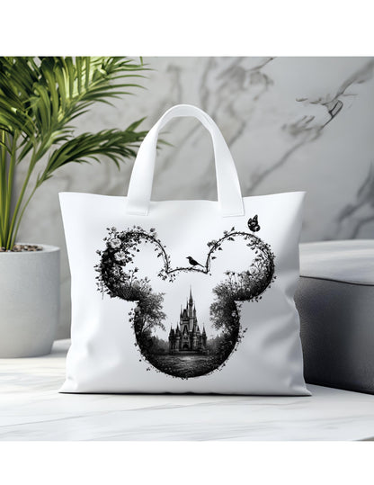 Disney-inspirierter Natur-Schloss Mickey SVG PNG | Verzauberter Maus-Kopf Schnittdatei | Märchen-Cricut- & Silhouette-Design Download