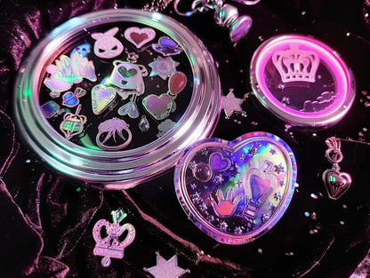 Gothic-Fantasy-Sticker-Paket: Holo- & Konturschnitt-Überraschungsbündel
