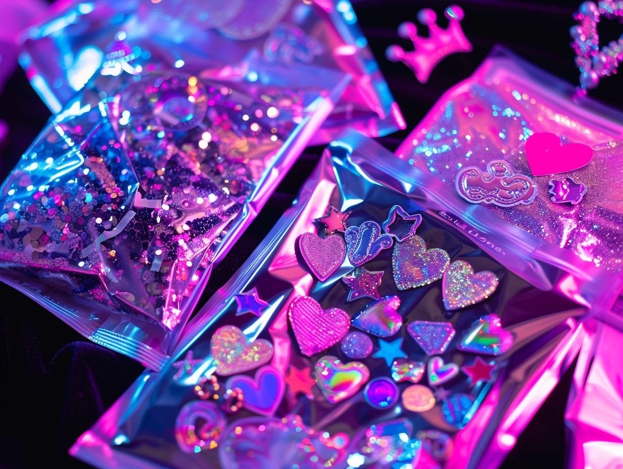 Gothic-Fantasy-Sticker-Paket: Holo- & Konturschnitt-Überraschungsbündel