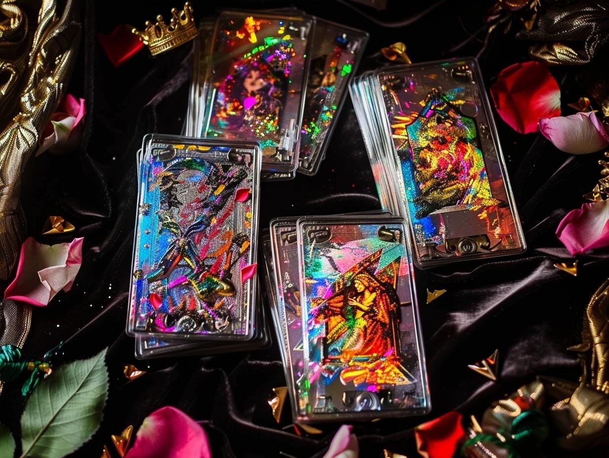 Gothic-Fantasy-Sticker-Paket: Holo- & Konturschnitt-Überraschungsbündel