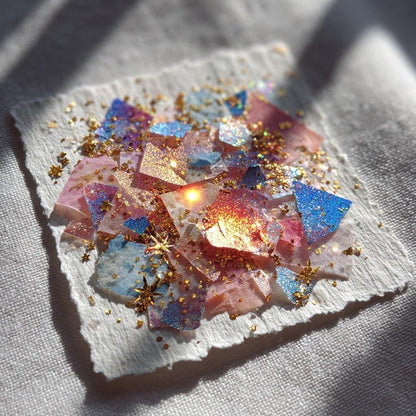 Himmels-Scrapbook-Papier-Überraschungspaket | Kuratiertes Holografisches & Pastell-Collagen-Set