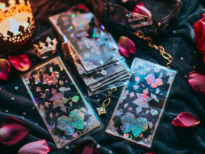 Gothic-Fantasy-Sticker-Paket: Holo- & Konturschnitt-Überraschungsbündel
