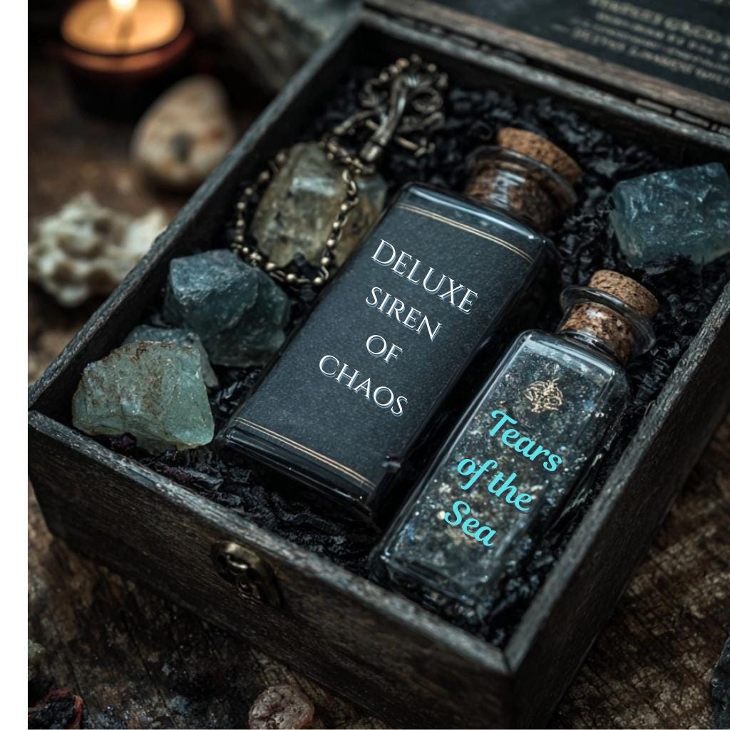 Siren of Chaos Mystery Box | Dark Mermaidcore & Ocean Aesthetic Geschenkset | Gothic Siren Accessoires, schimmernde Perlen, Sea Witch Vibe