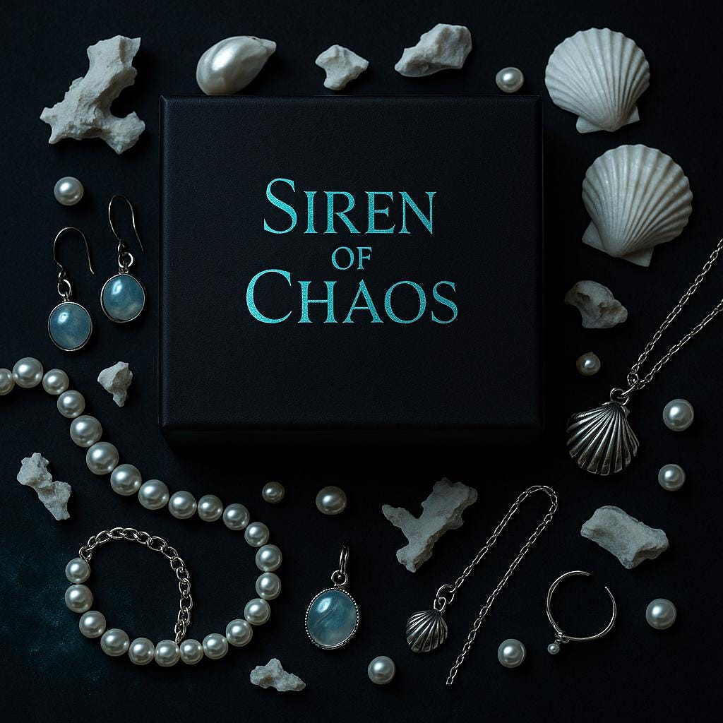 Siren of Chaos Mystery Box | Dark Mermaidcore & Ocean Aesthetic Geschenkset | Gothic Siren Accessoires, schimmernde Perlen, Sea Witch Vibe