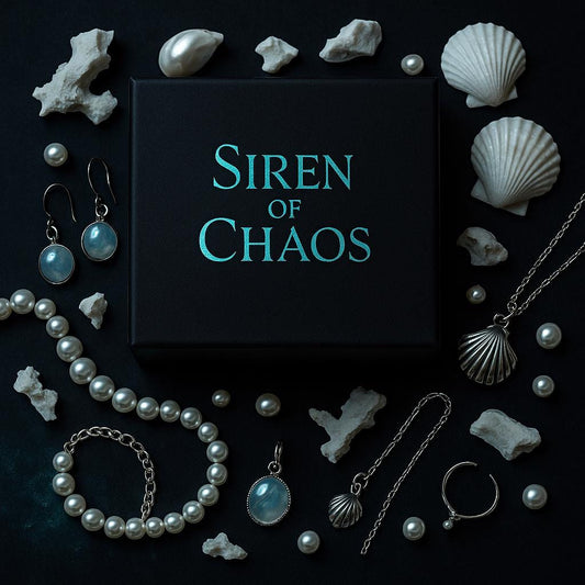 Siren of Chaos Mystery Box  Dark Mermaidcore & Ocean Aesthetic Gift Set | Gothic Siren Accessories, Iridescent Pearls, Sea Witch Vibe