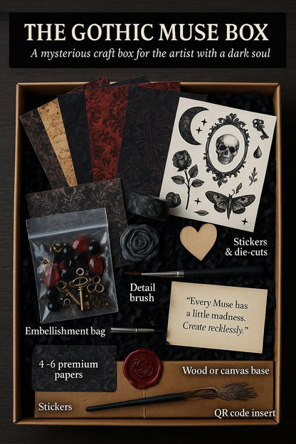 Gothic Craft Box  Dark Academia, Witchy Art Supplies DIY Kit