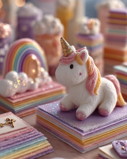 Einhorn-Schreibwaren-Überraschungspaket | Kawaii Pastell-Regenbogen-Bündel