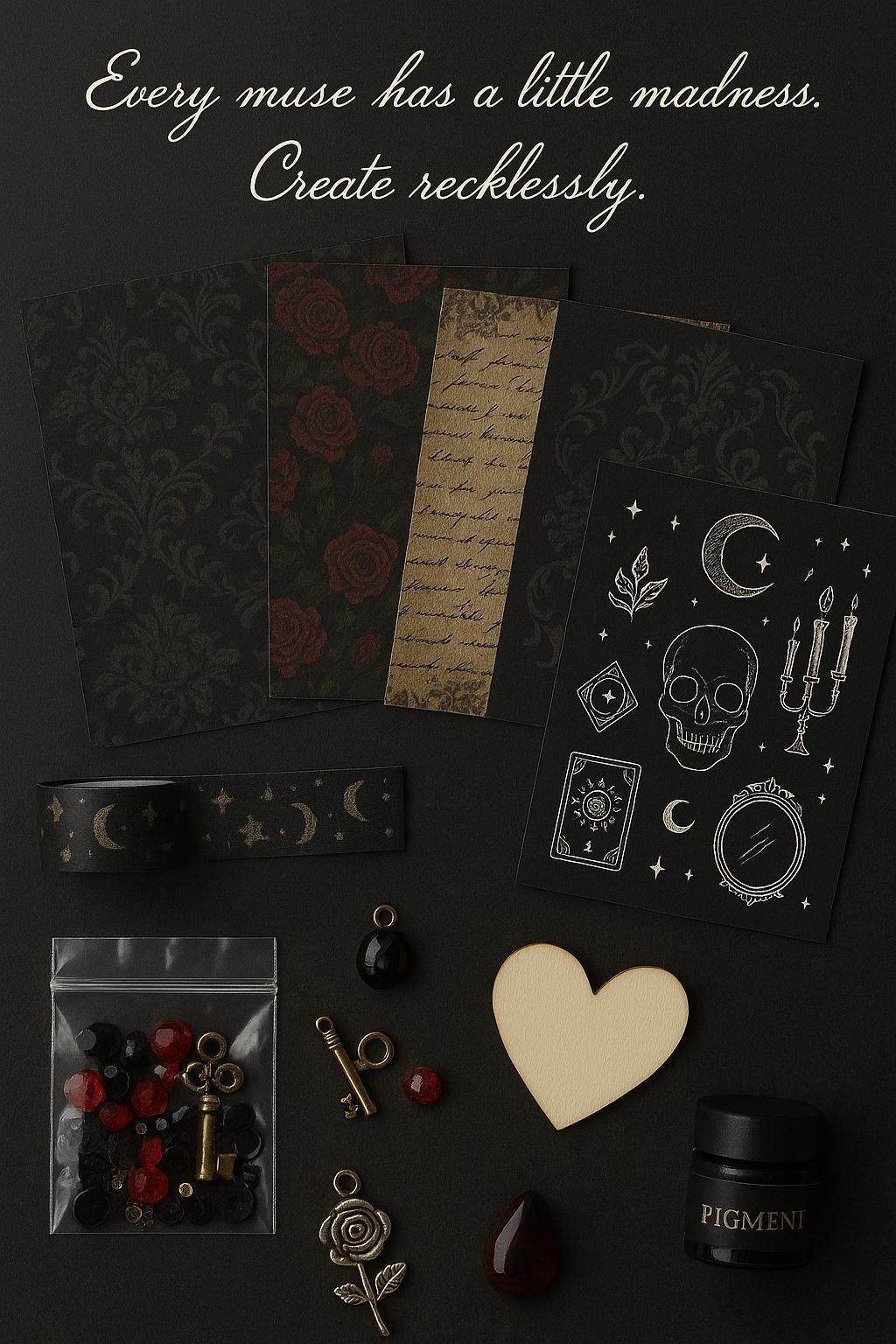 Gothic Craft Box  Dark Academia, Witchy Art Supplies DIY Kit