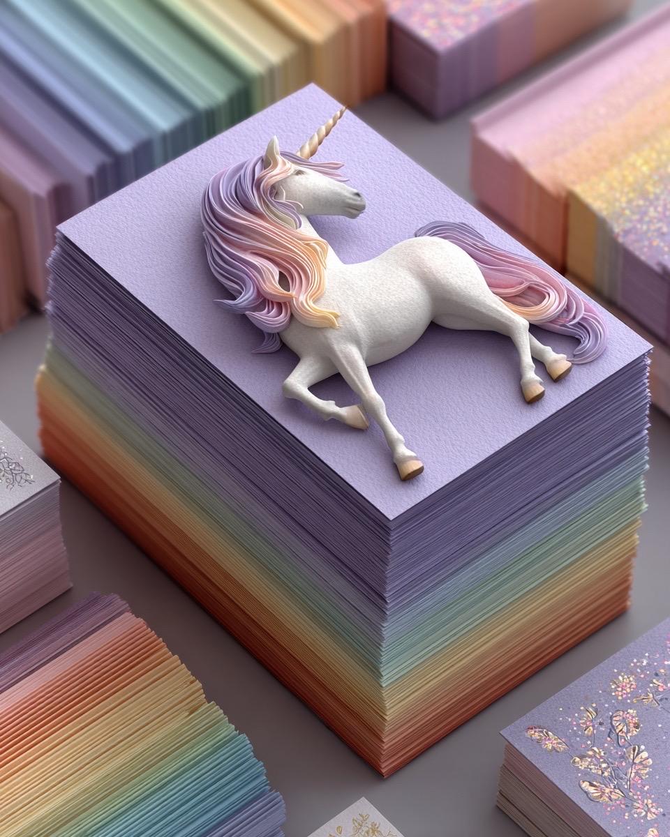 Einhorn-Schreibwaren-Überraschungspaket | Kawaii Pastell-Regenbogen-Bündel