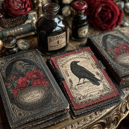 Mystery Gothic Craft Box + DIY Projektset Dunkle Künste Basteln, Hexen-Ephemera, Gothic DIY Kit, HRM Kuratierte Makabre Box