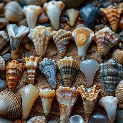 Strandmuscheln & Echte Haizähne Mix  Meerjungfrauen-Core Bastelbedarf