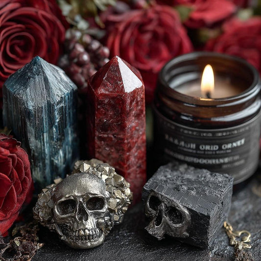 Protection Witch Kit  Banishing Ritual with Obsidian, Labradorite & Pyrite