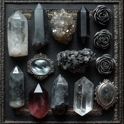Protection Witch Kit  Banishing Ritual with Obsidian, Labradorite & Pyrite