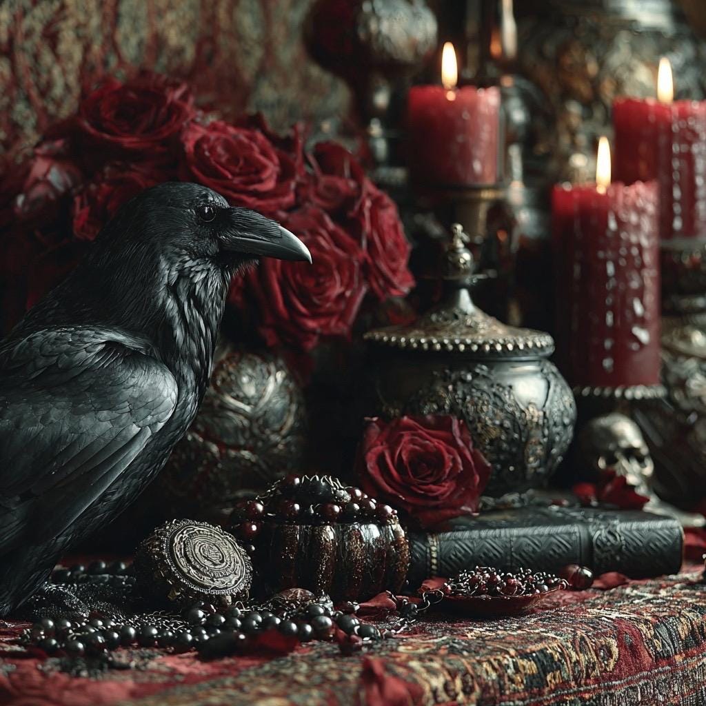 Mystery Gothic Craft Box + DIY Projektset Dunkle Künste Basteln, Hexen-Ephemera, Gothic DIY Kit, HRM Kuratierte Makabre Box