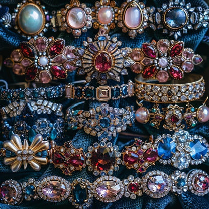 Crystal & Rhinestone Jewelry Box  Gothic Glam, Witchy Sparkle, Curated Chaos Surprise