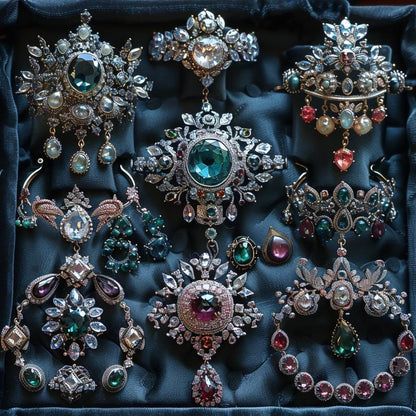 Crystal & Rhinestone Jewelry Box  Gothic Glam, Witchy Sparkle, Curated Chaos Surprise