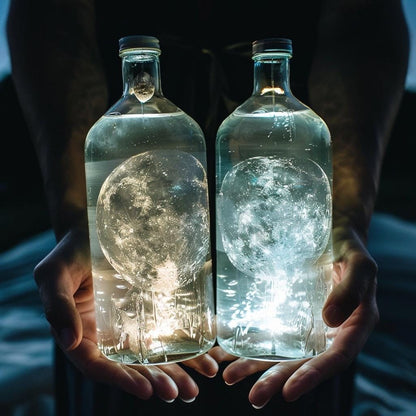 Moon Water Ritual Set | 2 Bottles | Current Lunar Phase | Charged Ritual Water | Witchy Altar Supply | Free US Shipping