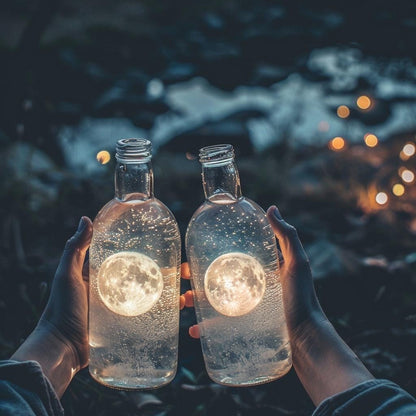 Moon Water Ritual Set | 2 Bottles | Current Lunar Phase | Charged Ritual Water | Witchy Altar Supply | Free US Shipping