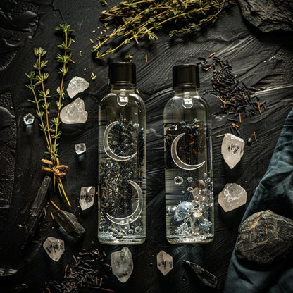 Moon Water Ritual Set | 2 Bottles | Current Lunar Phase | Charged Ritual Water | Witchy Altar Supply | Free US Shipping