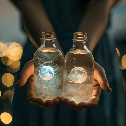 Moon Water Ritual Set | 2 Bottles | Current Lunar Phase | Charged Ritual Water | Witchy Altar Supply | Free US Shipping