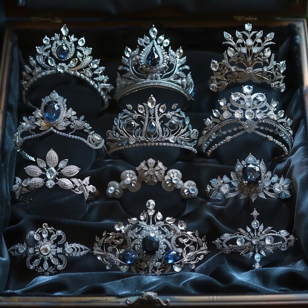 Crystal & Rhinestone Jewelry Box  Gothic Glam, Witchy Sparkle, Curated Chaos Surprise