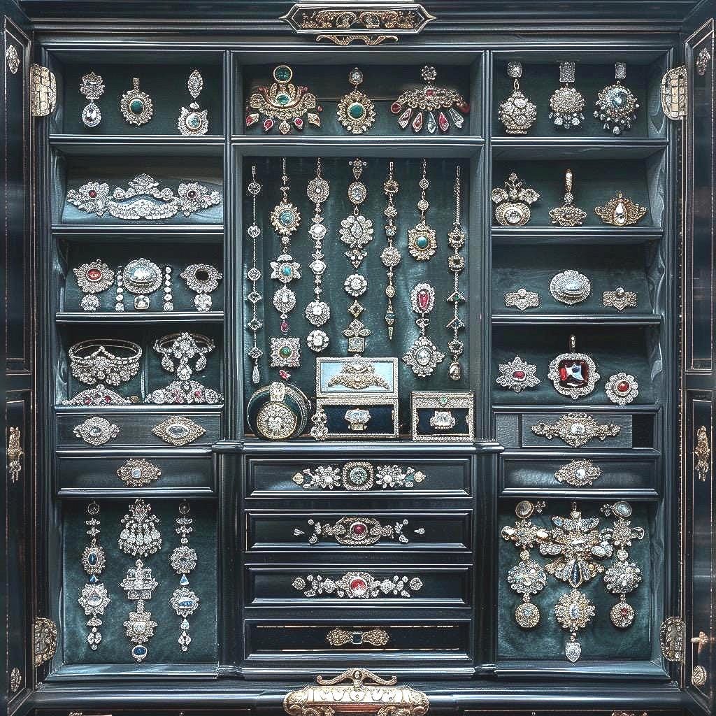 Crystal & Rhinestone Jewelry Box  Gothic Glam, Witchy Sparkle, Curated Chaos Surprise