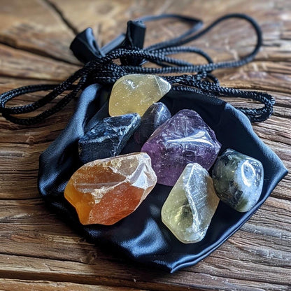 Crystal  Mystery Teaser Bag | Tiny  Stones | Witchy Pocket Crystals | Curated  Gift