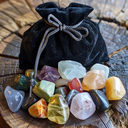 Crystal  Mystery Teaser Bag | Tiny  Stones | Witchy Pocket Crystals | Curated  Gift