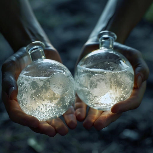 Moon Water Ritual Set | 2 Bottles | Current Lunar Phase | Charged Ritual Water | Witchy Altar Supply | Free US Shipping