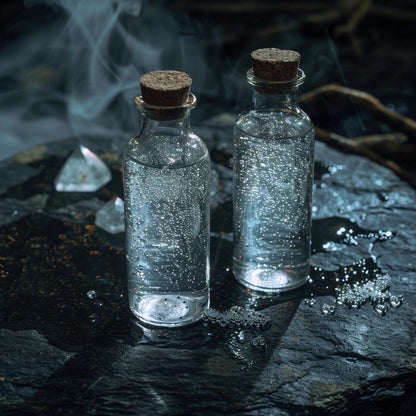 Moon Water Ritual Set | 2 Bottles | Current Lunar Phase | Charged Ritual Water | Witchy Altar Supply | Free US Shipping