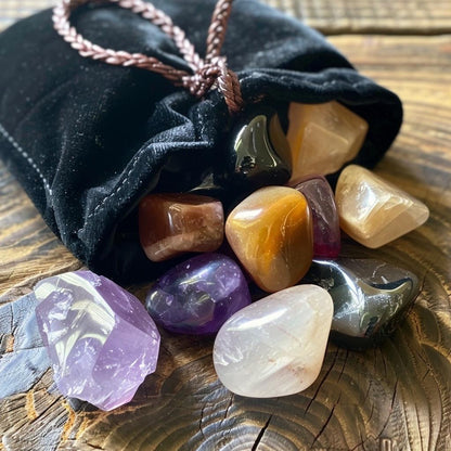 Crystal  Mystery Teaser Bag | Tiny  Stones | Witchy Pocket Crystals | Curated  Gift