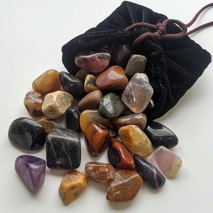 Crystal  Mystery Teaser Bag | Tiny  Stones | Witchy Pocket Crystals | Curated  Gift