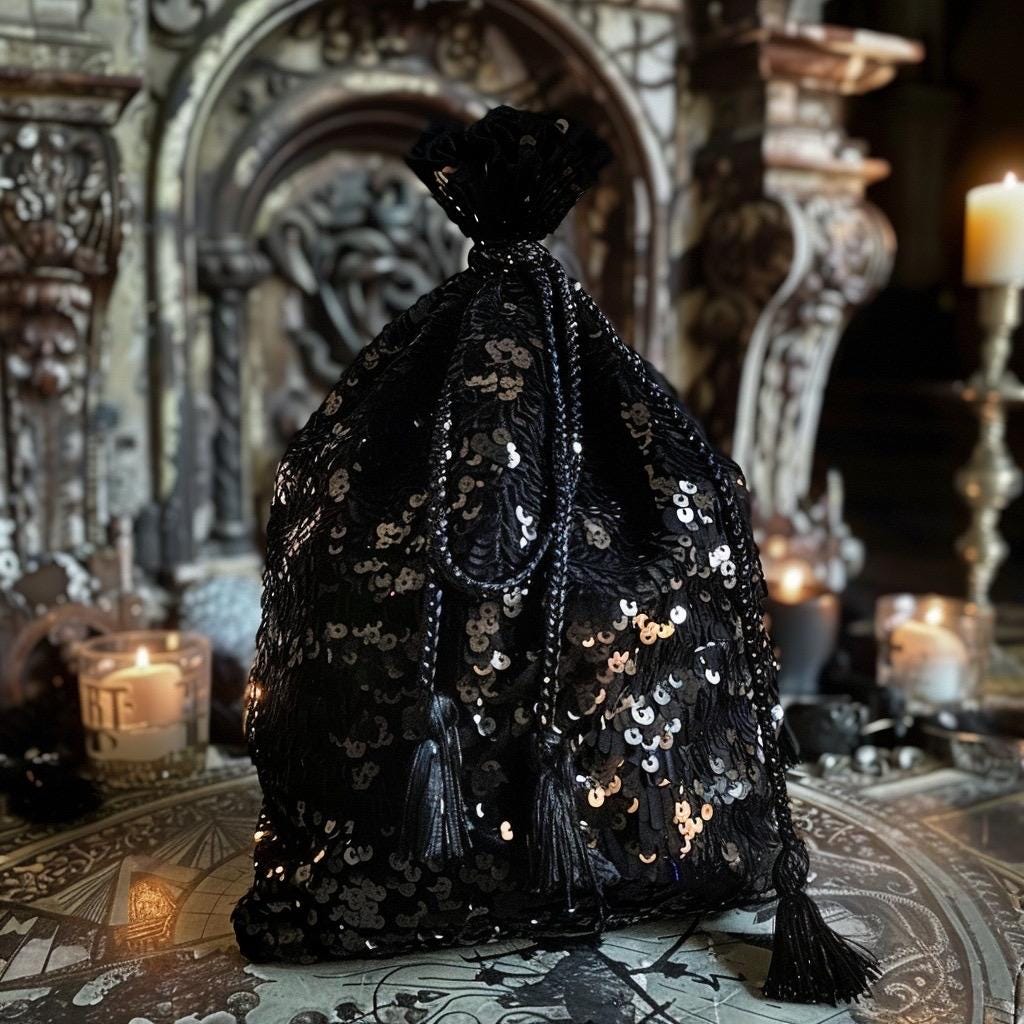 Hexen-Wundertüte: Gotische Kristalle, Amulette, Sticker & Zaubersprüche