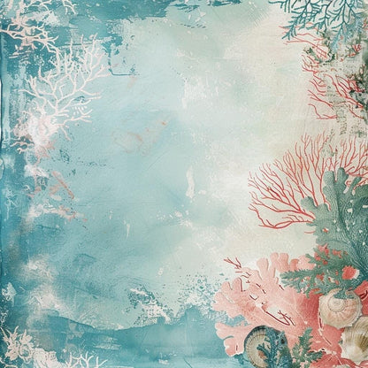 Mermaid Mystery Paper Pack | Whimsical Mermaidcore Scrapbook Paper | Luxury Ocean Junk Journal Pages | Under the Sea Craft Supplies