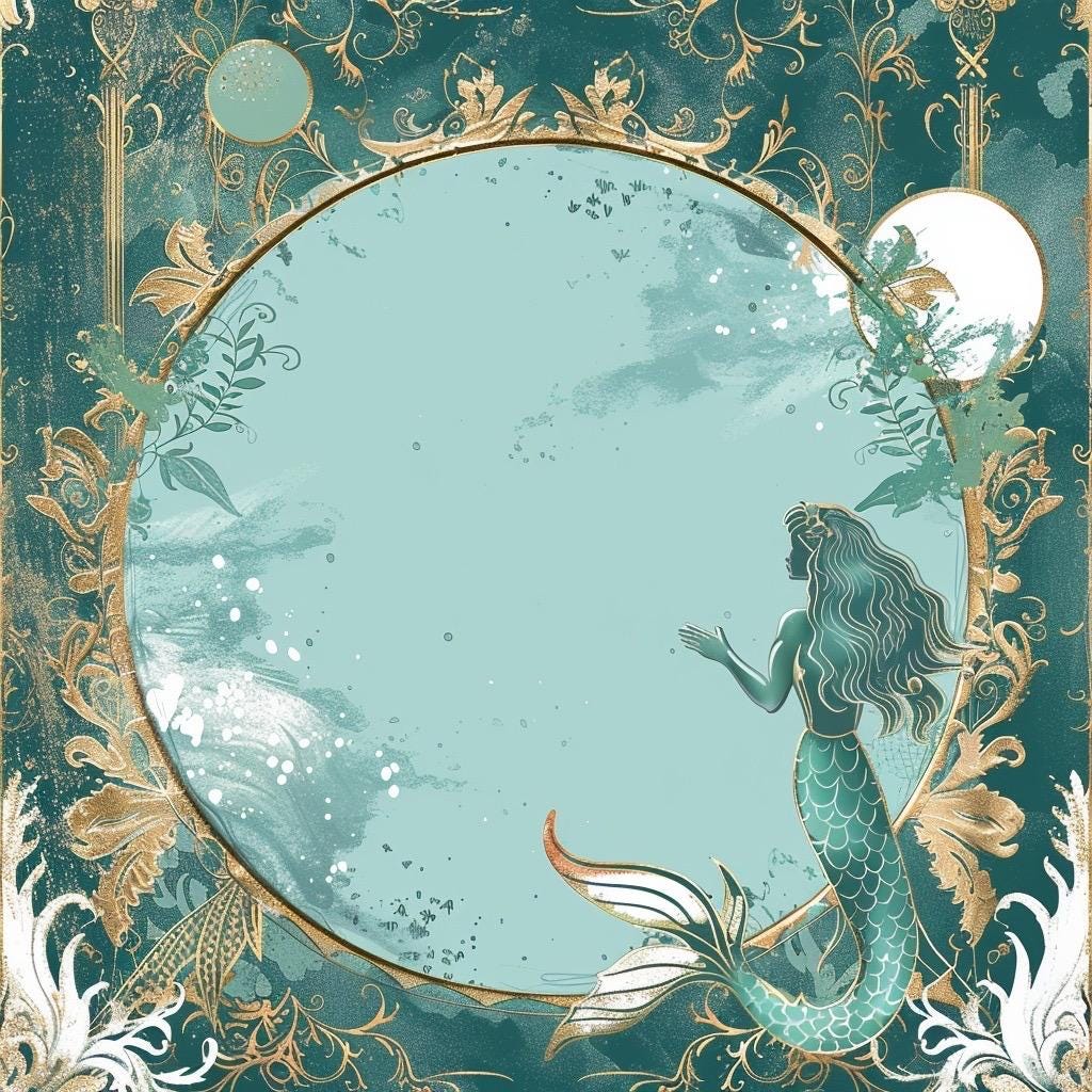 Mermaid Mystery Paper Pack | Whimsical Mermaidcore Scrapbook Paper | Luxury Ocean Junk Journal Pages | Under the Sea Craft Supplies
