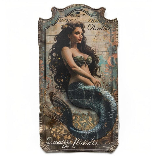 Mermaid Mystery Paper Pack | Whimsical Mermaidcore Scrapbook Paper | Luxury Ocean Junk Journal Pages | Under the Sea Craft Supplies